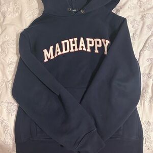 Madhappy Dark Blue Hoodie with White Text
